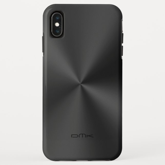 Schwarz glänzende Imitate aus Edelstahl Case-Mate iPhone Hülle (Rückseite)