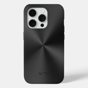 Schwarz glänzende Imitate aus Edelstahl-Monogramm Case-Mate iPhone Hülle