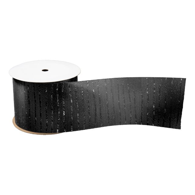 Schwarz-Glitzer-Streifen Satinband (Spule)