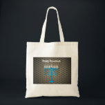 schwarz glücklicher hanukkah tragetasche<br><div class="desc">"Schwarze glückliche hanukkah", "hanukkah menorah", "glückliche hanukkah",  Channuka,  Channukah,  chanukah,  chanukkah,  hannuka,  hannukah,  Hanukkah</div>