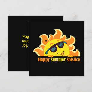 Schwarz glücklicher Sommersolstice 2026 Karte