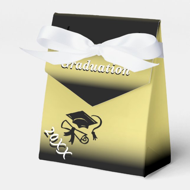 Schwarz-Gold-Abschluss Geschenkschachtel (Vorderseite)
