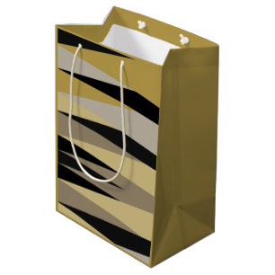schwarz-gold abstrakt mittlere geschenktüte