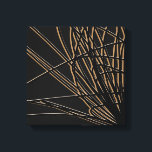 Schwarz/Gold Abstrakte Savanna Design Leinwanddruck<br><div class="desc">Stilvolles,  modernes Schwarz-Gold-Design mit abstrakter Komposition,  inspiriert von Savanne Gräsern. Sie können die Hintergrundfarbe und/oder Zeilenfarbe ändern. Wählen Sie 'anpassen' und navigieren Sie zum Bereich Ebenen,  um das Bild(e) anzuzeigen und die Hintergrundfarbe oder die Zeilenrandfarbe zu ändern,  um Ihr Design an den Anzug Ihrer Wohngestaltung anzupassen.</div>