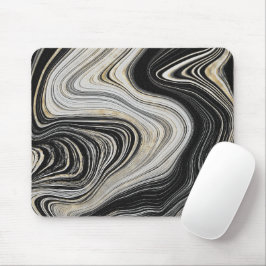 Schwarz-Gold-Agate-Design Mousepad