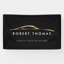 Schwarz-Gold-Auto-Details, Auto-Reparatur Banner