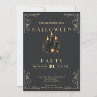 Schwarz-Gold-Black-Candles Halloween
