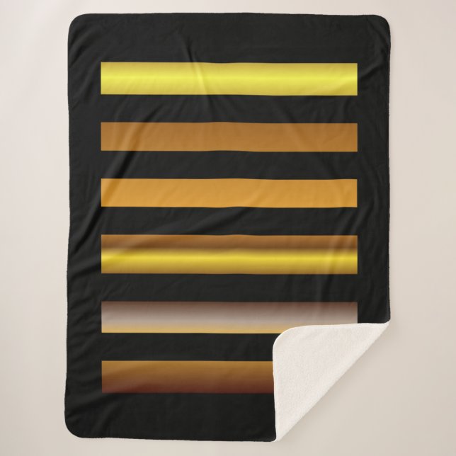 Schwarz-Gold-Blanket (60" x 80") Sherpadecke (Vorderseite)