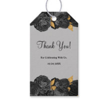 Schwarz-Gold-Blumenzettel