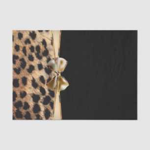 Schwarz & Gold Bogen Leopard Gepard Tierdruck Seidenpapier