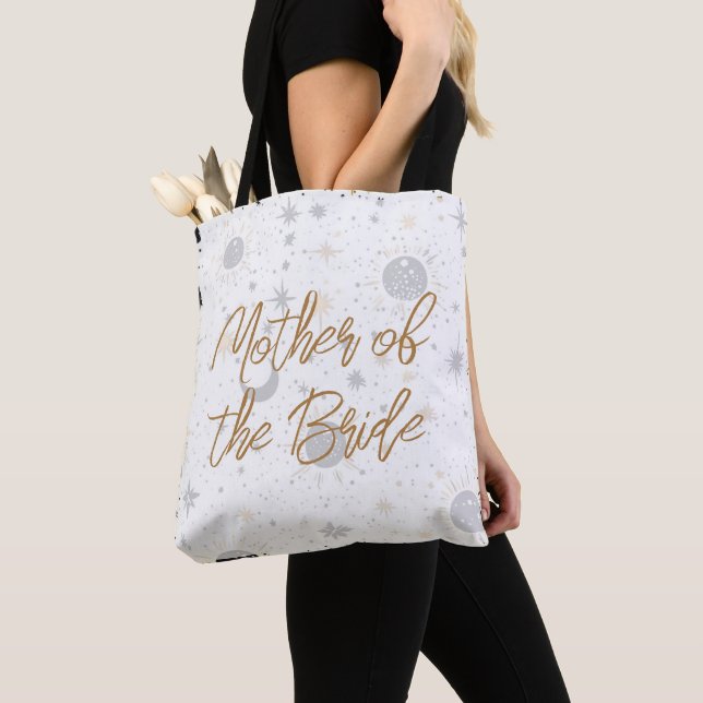 Schwarz-Gold-Celestial-Mutter der Braut Tasche (Von Nahem)