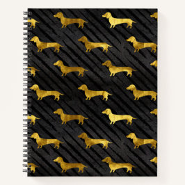 Schwarz-Gold-Dackel Notizbuch