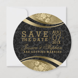 Schwarz-Gold-Damaskus-Wirbel Save the Date