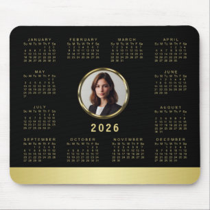Schwarz-gold Design, Logo oder Foto im goldenen Kr Mousepad