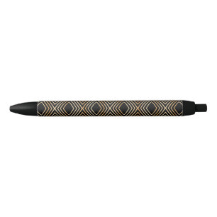 Schwarz-Gold-Diamant-Muster Kugelschreiber