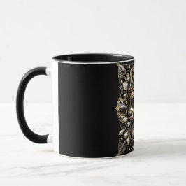 Schwarz-Gold-Diamant-SchädelTasse Tasse