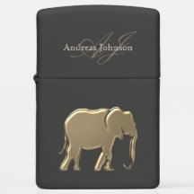 Schwarz-Gold-Elefant, Monogramm