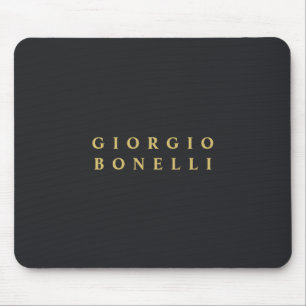 Schwarz & Gold Farb-Minimalistischer Persönlicher Mousepad