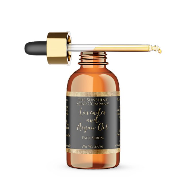 Schwarz-Gold-Flasche für wasserdichte Kosmetiktüch Etiketten (Von Creator hochgeladen)