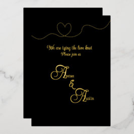 Schwarz-Gold-Foil Folieneinladung