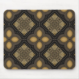 Schwarz-Gold-Geometrie Mousepad