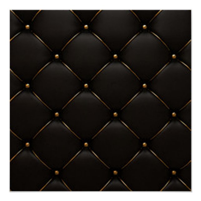 Schwarz-Gold-Geometrie Poster (Vorderseite)
