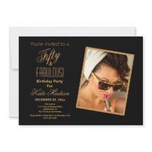 Schwarz & Gold gestreift 50 & FABULOUS! Feier