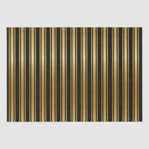 Schwarz-gold gestreift seidenpapier
