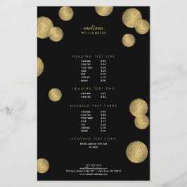 Schwarz-Gold-Glamour und Beauty-II-Flyer Flyer