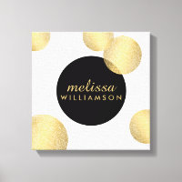 Schwarz-Gold-Glamour und Schönheit Personalisiert