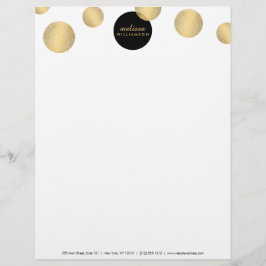 Schwarz-Gold-Glamour und Schönheitsbriefe Briefkopf