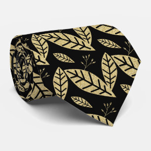 Schwarz-Gold-Glitzer-Muster Krawatte