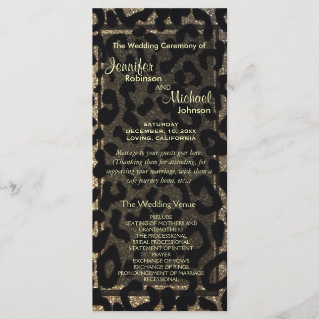 Schwarz-Gold-Glitzer Programm (Vorderseite)