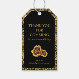 Schwarz-Gold-Goth-Muster Geschenkanhänger