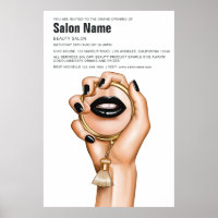 Schwarz-Gold Gothic Beauty Salon Eröffnung