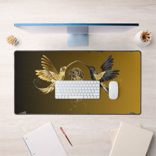 Schwarz-Gold-Grafik, ätherische Einheit Schreibtischunterlage