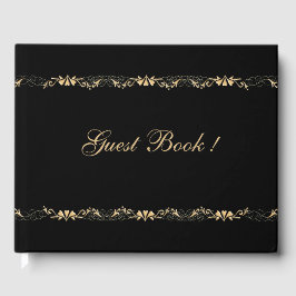 Schwarz-Gold-Hochzeit Gästebuch