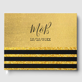 Schwarz-Gold-Hochzeit Gästebuch