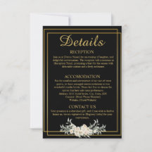 Schwarz-Gold-Hochzeitskarte