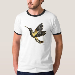 Schwarz-Gold-Kolibri T-Shirt