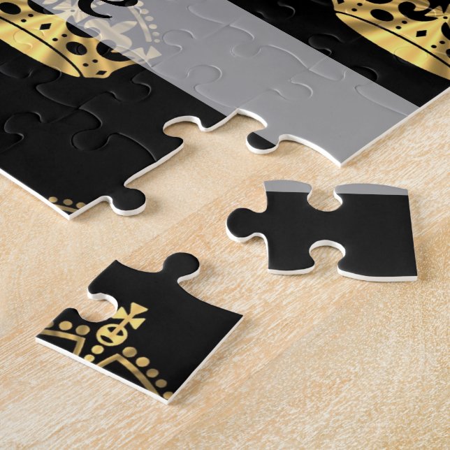 Schwarz-Gold-Kronenmuster (Seite)