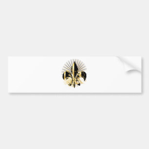Schwarz-Gold-Lilie Autoaufkleber