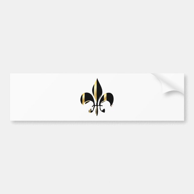 Schwarz-Gold-Lilie Autoaufkleber (Vorne)