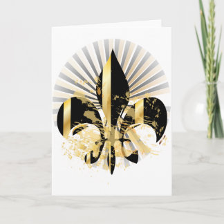 Schwarz-Gold-Lilie Karte
