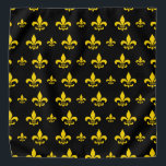 Schwarz-Gold-Lilie-Muster Halstuch<br><div class="desc">Schwarz-Gold-Lilie-Muster</div>