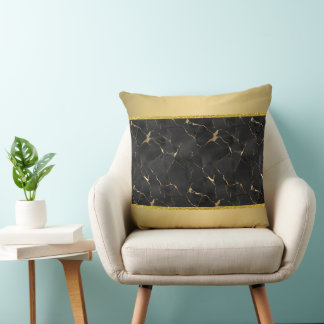 Schwarz & Gold Luxus Kissen