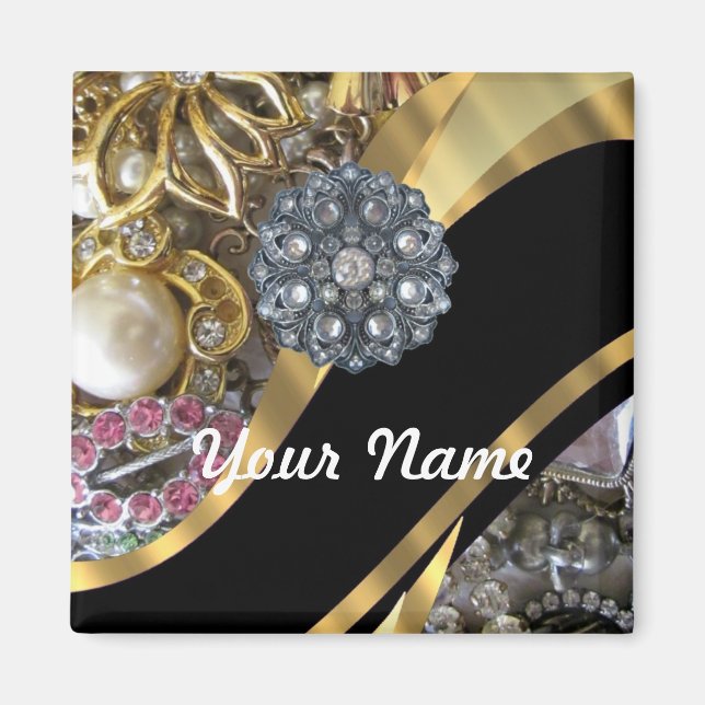 Schwarz/Gold Magnet (Vorne)