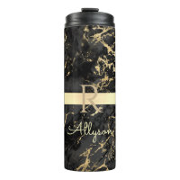 Schwarz-Gold-Marmor, Gold-Bar, DIY-Name und Monogr