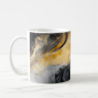 Schwarz-Gold-Marmor Kaffeetasse