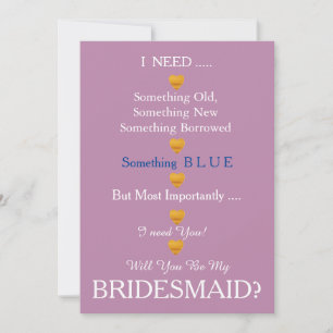 Schwarz & Gold mit Herz wirst du meine Bridesmaid Einladung